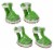 Pet Life Buckle-Supportive Pvc Waterproof Pet Sandals Shoes - Set Of 4 Perspective: left