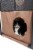 Pet Life Kitty-Square Obstacle Soft Folding Play-Active Collapsible Pet Cat House Furniture Perspective: left