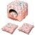 Touchdog Floral-Galore Convertible and Reversible Squared 2-in-1 Collapsible Dog House Bed Perspective: left
