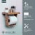 Bamboo Single Toilet Paper Holder with Shelf Perspective: left