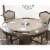 42.5  Round Counter Height Dining, Chess and Poker Table|Reversible 3 in 1 Game Top Gray Wood Perspective: left