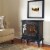 Pleasant Hearth Curved Front Infrared Panoramic Electric Stove - Black Perspective: left