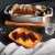 Staub Cast Iron 12-inch x 8-inch Roasting Pan - Graphite Grey Perspective: left