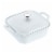 Staub Ceramics 4-pc Baking Pans Set, Casserole Dish with Lid, Brownie Pan, White Perspective: left