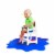 Floortex FC114040PBV Sploshmat 0.25 in. Floor Protection Mat for Low Pile Carpets, Caribbean Perspective: left