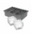 True Fabrications Colossal Silicone Ice Cube Tray - Gray Perspective: left