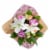 Peony & Rose Fresh Flower Bouquet Perspective: left