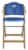 Abiie Beyond Wooden High Chair with Tray. (Natural Wood - Blue Cushion) Perspective: left