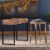 Evolution by Crestview Milly Wood Striped Barstool in Black and White Perspective: left