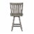 Treasure Trove Keystone Gray Wood Counter Height Swivel Barstool Perspective: left