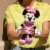 Disney Minnie Mouse 11 inch Child Plush Toy Stuffed Character Doll in Pink Dress Perspective: left