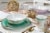 Disney Princess 16-Piece Ceramic Dinnerware Set | Tiana, Rapunzel, Aurora, Mulan Perspective: left