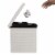 Mind Reader Slim Bathroom Trash Bin with Lid - Ivory Perspective: left