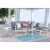 Elle Decor Mirabelle Outdoor Coffee Table in French White Perspective: left
