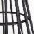 Adore Decor Lulu Velvet Upholstered Vanity Stool Fully Assembled Black and Gray Perspective: left