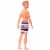 Mattel Barbie® Ken Beach Doll Wearing Striped Swimsuit Perspective: left