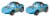Disney and Pixar Cars Dinoco Mia & Dinoco Tia Toy Racers Perspective: left