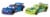 Disney Pixar Cars Spikey Fillups and Chase Racelott Toy Racers Perspective: left