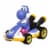Mattel® Hot Wheels® Mario Kart™ Blue Yoshi Standard Kart Toy Vehicle Perspective: left