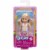 Barbie Chelsea Doll (6-inch Blonde) Wearing Skirt with Striped Print and Pink Boots Perspective: left