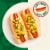 Nathan's Famous Skinless Bun Length Beef Hot Dog Franks Perspective: left