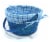 HH 8.5in Lined Bamboo Basket Blue Perspective: left