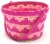 Holiday Home Easter 8.5” Two Tone Bamboo Basket - Pink Perspective: left