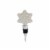 Holiday Home Iridescent Stemless Wine Glass with Snowflake Bottle Stopper Set Perspective: left