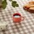 Sewing Down South for HD Designs Ribbed Ceramic Espresso Cup - Terracotta Perspective: left
