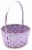Holiday Home Easter Pearlized Bamboo Basket- Purple Perspective: left
