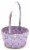 Holiday Home Easter Pearlized Bamboo Basket- Purple Perspective: left