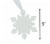 Holiday Home Glitter Die Cut Snowflake Gift Tags Perspective: left