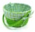 HH 8.5in Lined Bamboo Basket - Green Perspective: left