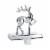 Holiday Home® Silver Reindeer Stocking Holder Perspective: left