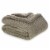 HD Design Green RIbbed Faux Fur Throw Perspective: left