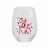 Holiday Home Oh What Fun and Clear Iridescent Stemless Wine Glass Perspective: left