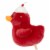 Holiday Home 8.5 Inch Cherry Red Duck Plush Perspective: left