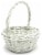 Holiday Home Easter Painted Split Willow Basket - White Perspective: left