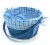 HH 10in Lined Bamboo Basket - Blue Perspective: left