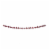 Holiday Home 8 Foot Red & Pink Glitter Heart Chain Perspective: left