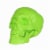 Holiday Home Blacklight Skull Green Perspective: left