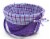 HH 10in Lined Bamboo Basket - Purple Perspective: left