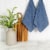 Everyday Living Waffle Kitchen Towels - Federal Blue Perspective: left