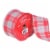 Holiday Home® 2.5" Wire Edge Linen Plaid Glitter Ribbon - Red Perspective: left