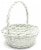 Holiday Home Easter Painted Split Willow Basket - White Perspective: left