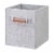 Everyday Living Fabric Drawer Felt with Leather Handle - Light Gray Perspective: left