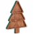 Holiday Home 3 Section Tree Wood Tray Perspective: left