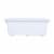 Office Works Plastic Storage Bin - White Perspective: left