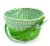 HH 10in Lined Bamboo Basket - Green Perspective: left