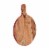 Holiday Home Round Wood Board with Red Edge Perspective: left